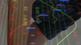 Animation of financial data processing over caucasian businesswoman using tablet. Global finance, business, connections, computing and data processing concept digitally generated video. - Powered by Shutterstock - Get 15% off with code: PIKWIZARD15