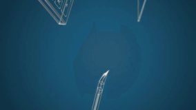 Animation of scientific data processing over robot's arm and globe. Global artificial intelligence, science, connections, computing and data processing concept digitally generated video. - Powered by Shutterstock - Get 15% off with code: PIKWIZARD15