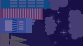 Animation of multiple envelope mail icons floating over moving cityscape at night in the background. Global online social networking concept digitally generated image. - Powered by Shutterstock - Get 15% off with code: PIKWIZARD15