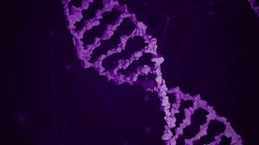 DNA strands and chemical structures animation over glowing particles. Science, biology, genetics, molecules, chemistry, laboratory - Powered by Shutterstock - Get 15% off with code: PIKWIZARD15