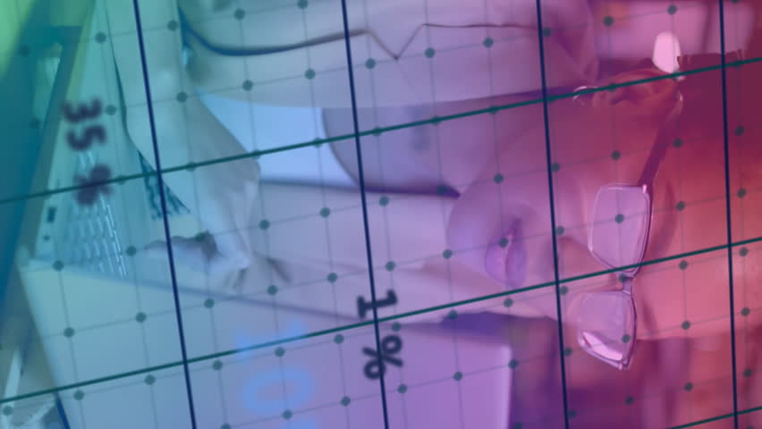 Analyzing financial data, businesswoman working on laptop with stock market graphics. Finance, analytics, technology, stocks, investment, professional - Powered by Shutterstock - Get 15% off with code: PIKWIZARD15