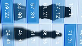 Walking business people with financial data animation over silhouettes. finance, teamwork, corporate, success, strategy, growth - Powered by Shutterstock - Get 15% off with code: PIKWIZARD15