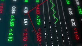 Animation of financial data processing and statistics recording over covid 19 cells. global coronavirus pandemic business and finance concept digitally generated video. - Powered by Shutterstock - Get 15% off with code: PIKWIZARD15