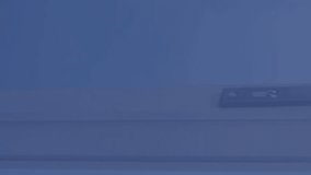 Animation of financial data processing over caucasian man opening door in modern office. Global finance, business, connections, computing and data processing concept digitally generated video. - Powered by Shutterstock - Get 15% off with code: PIKWIZARD15