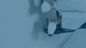 Animation of digital icons over man using smartphone. Animation of emoji icons flying from left to right with mid section of young caucasian woman holding coffee cup and using smartphone in the - Powered by Shutterstock - Get 15% off with code: PIKWIZARD15