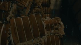 Animation of financial graphs and data over warehouse with trash. Waste, rubbish, economy and finance concept digitally generated video. - Powered by Shutterstock - Get 15% off with code: PIKWIZARD15