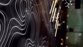 Animation of shapes moving over cityscape. Global business and digital interface concept digitally generated video. - Powered by Shutterstock - Get 15% off with code: PIKWIZARD15