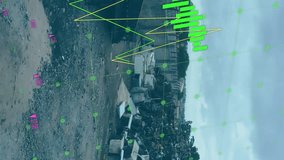 Animation of covid cells over cityscape. Back to college and education concept. - Powered by Shutterstock - Get 15% off with code: PIKWIZARD15