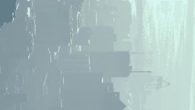 Animation of graphs, loading bars and map over modern cityscape against cloudy sky. Digital composite, multiple exposure, report, business, progress, global, buildings and architecture concept. - Powered by Shutterstock - Get 15% off with code: PIKWIZARD15