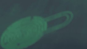 Animation of binary coding data processing over security padlock icon against grey background. Cyber security and business technology concept - Powered by Shutterstock - Get 15% off with code: PIKWIZARD15