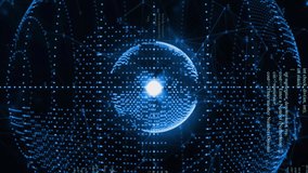 Global network connections and data processing animation over digital globe. Technology, communication, interconnected, globalization, cyberspace, internet - Powered by Shutterstock - Get 15% off with code: PIKWIZARD15