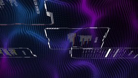 Animation of purple and blue network over interfaces processing data on black background. Connection, data, processing, digital interface and communication, digitally generated video. - Powered by Shutterstock - Get 15% off with code: PIKWIZARD15