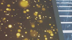 Animation of glowing data points over world map in server room with connections. Technology, digital, network, connectivity, global, futuristic - Powered by Shutterstock - Get 15% off with code: PIKWIZARD15