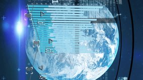 Animation of digital globe with data analytics and coding in futuristic interface. Technology, innovation, virtual, cyberspace - Powered by Shutterstock - Get 15% off with code: PIKWIZARD15