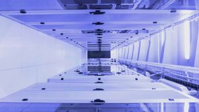 Futuristic digital interface animation over modern data center server racks. Technology, innovation, cyber, networking, security, connectivity - Powered by Shutterstock - Get 15% off with code: PIKWIZARD15