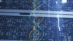 Processing data animation over servers in high-tech data center environment. Technology, data analysis, digital, network, futuristic, IT - Powered by Shutterstock - Get 15% off with code: PIKWIZARD15