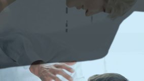 In school, diverse professionals using animation for digital interface during meeting. Technology, design, teamwork, collaboration, project, brainstorming - Powered by Shutterstock - Get 15% off with code: PIKWIZARD15