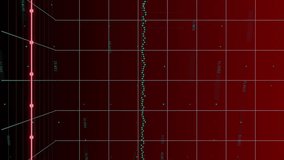 Animation of red graph fluctuating over digital globe and grid background. Finance, data, analytics, stock market, global, technology - Powered by Shutterstock - Get 15% off with code: PIKWIZARD15