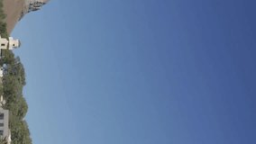 Graph and chart animation over cityscape with blue sky and buildings. data visualization, infographic, analytics, urban, skyline, digital - Powered by Shutterstock - Get 15% off with code: PIKWIZARD15