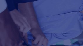 Animation of social media notifications over midsection of diverse colleagues using smartphones. Digital interface, social network, connection, business and communication, digitally generated video. - Powered by Shutterstock - Get 15% off with code: PIKWIZARD15