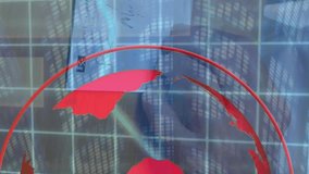 Animation of data processing and globe over caucasian male doctor. Global medicine, computing and digital interface concept digitally generated video. - Powered by Shutterstock - Get 15% off with code: PIKWIZARD15