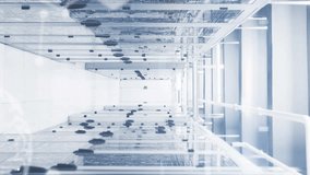 Animation of data processing over server room. Global technology and digital interface concept digitally generated video. - Powered by Shutterstock - Get 15% off with code: PIKWIZARD15
