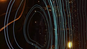 Animation of shapes moving and speech bubbles over cityscape. Global business and digital interface concept digitally generated video. - Powered by Shutterstock - Get 15% off with code: PIKWIZARD15