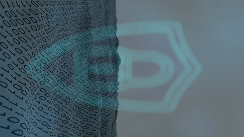 Animation of light spot over security padlock icon against binary coding over digital wave. Cyber security and business technology concept - Powered by Shutterstock - Get 15% off with code: PIKWIZARD15