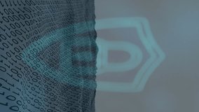 Animation of light spot over security padlock icon against binary coding over digital wave. Cyber security and business technology concept - Powered by Shutterstock - Get 15% off with code: PIKWIZARD15