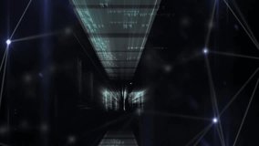 Animation of clock and network of connections over dark background. Global connections and data processing concept digital generated video. - Powered by Shutterstock - Get 15% off with code: PIKWIZARD15