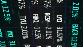 This video shows global stock market data being processed on a transparent background. The data is shown rolling and processing over a grid, representing the global network. This conceptually - Powered by Shutterstock - Get 15% off with code: PIKWIZARD15