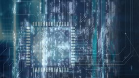 Animation of digital padlock, biometric fingerprints and data processing. Global online security, finance, computing and data processing concept digitally generated video. - Powered by Shutterstock - Get 15% off with code: PIKWIZARD15