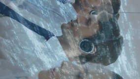 Call center employees work in the office. Global business connections data processing and technology concept digitally generated video. - Powered by Shutterstock - Get 15% off with code: PIKWIZARD15