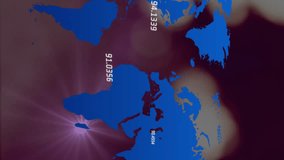 Animation of world map and data processing over grid network against city traffic. Global networking and business technology concept - Powered by Shutterstock - Get 15% off with code: PIKWIZARD15