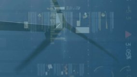 Animation of media icons over data processing and wind turbine. Global business, ecology and digital interface concept digitally generated video. - Powered by Shutterstock - Get 15% off with code: PIKWIZARD15