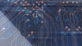 Animation of data processing with computer servers over computer circuit board. Global data processing, connections and cloud computing concept digitally generated video. - Powered by Shutterstock - Get 15% off with code: PIKWIZARD15