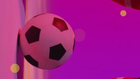 Animation of male soccer player over shapes. Global sport and digital interface concept digitally generated video. - Powered by Shutterstock - Get 15% off with code: PIKWIZARD15
