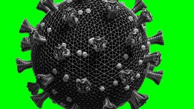 Animation of macro coronavirus Covid 19 cell spinning on green screen background. Medicine public health pandemic coronavirus Covid 19 outbreak concept digitally generated image. - Powered by Shutterstock - Get 15% off with code: PIKWIZARD15