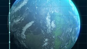 Animation of globe over data processing. Global business and digital interface concept digitally generated video. - Powered by Shutterstock - Get 15% off with code: PIKWIZARD15