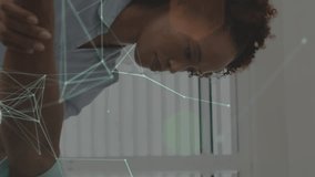 Animation of connections over diverse doctor and patient exercising. Medicine, healthcare and lifestyle concept digitally generated video. - Powered by Shutterstock - Get 15% off with code: PIKWIZARD15