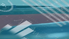 Animation of digital interface with statistics scanning and data processing over man boxing. Global computer network technology concept digitally generated image. - Powered by Shutterstock - Get 15% off with code: PIKWIZARD15