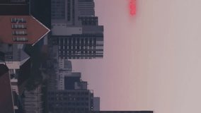 Animation of financial data processing over cityscape. Global finance, business, connections, computing and data processing concept digitally generated video. - Powered by Shutterstock - Get 15% off with code: PIKWIZARD15