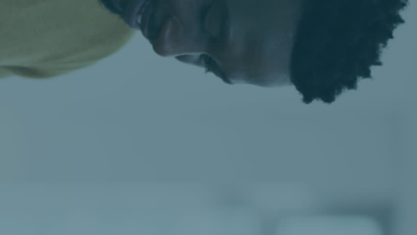 Animation of digital interface showing statistics with man working in an office. Digital interface and global business, digitally generated video - Powered by Shutterstock - Get 15% off with code: PIKWIZARD15