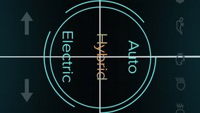 Animation of electric car data processing over dark background. Global car engineering, digital interface, computing and data processing concept digitally generated video. - Powered by Shutterstock - Get 15% off with code: PIKWIZARD15