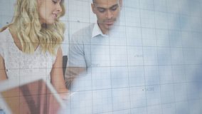 Business team raising smartphone chart swiping tablet showing rising line overlay tracking growth. Collaboration, innovation, technology, professionalism, data analysis, digital, teamwork - Powered by Shutterstock - Get 15% off with code: PIKWIZARD15