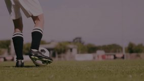 Female soccer player dribbling and activating sports analytics with gridlines and pressure charts. Athletic, sports, technology, performance, precision, teamwork, endurance - Powered by Shutterstock - Get 15% off with code: PIKWIZARD15