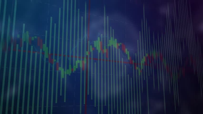 Fading globe rotating over bars and candlestick line scrolling across nodes showing market trends. Finance, technology, data visualization, digital, analytics, connectivity, global - Powered by Shutterstock - Get 15% off with code: PIKWIZARD15