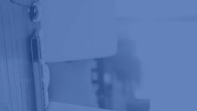 Animation of financial data processing over computer on desk in empty office. Global finance, business, connections, computing and data processing concept digitally generated video. - Powered by Shutterstock - Get 15% off with code: PIKWIZARD15