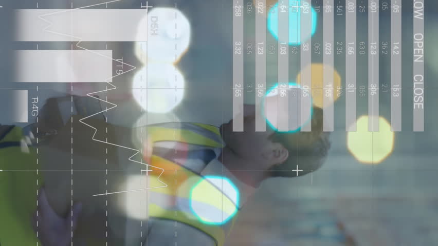Animation of data processing over caucasian male worker in warehouse. global business, finances, connections and digital interface concept digitally generated video. - Powered by Shutterstock - Get 15% off with code: PIKWIZARD15