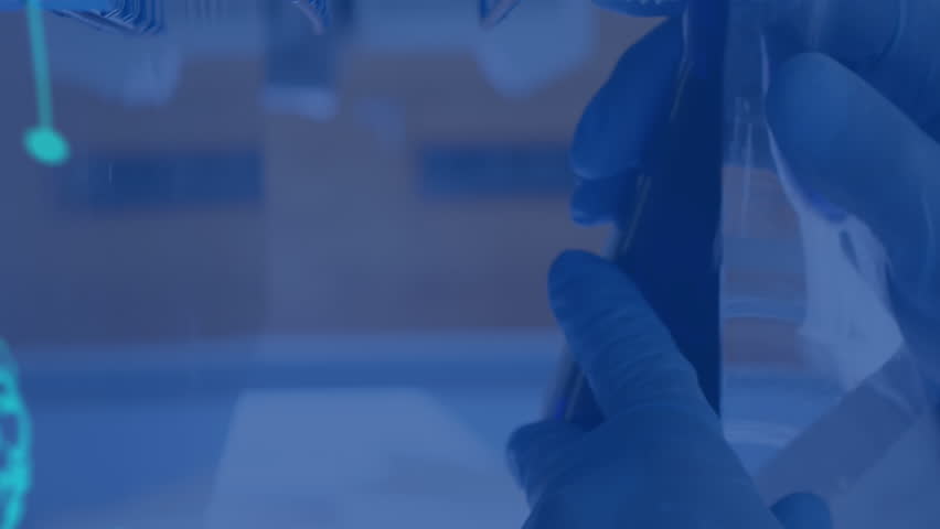 Animation of data processing and chemical formula over scientist. global science, data processing and digital interface concept digitally generated video. - Powered by Shutterstock - Get 15% off with code: PIKWIZARD15